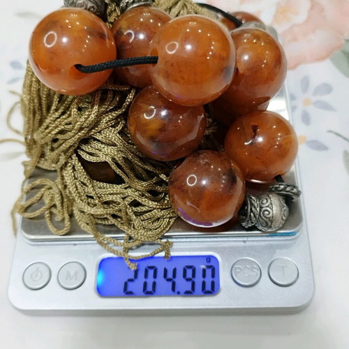 Vintage Turkish Worry Beads made of ambroid amber like new