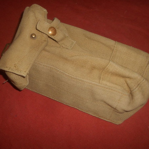 British Army WWII 1940 P37 Canvas Ammunition Pouch used