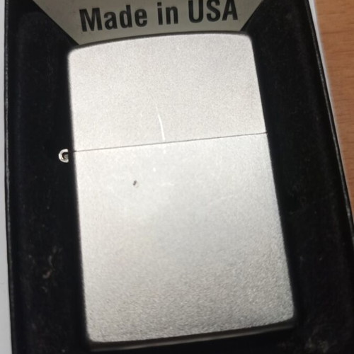 Zippo 205 Satin Chrome lighter, authentic, 2009