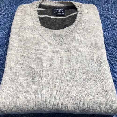 A.W. Dunmore Wool Pullover men's sweater used, size M, gray