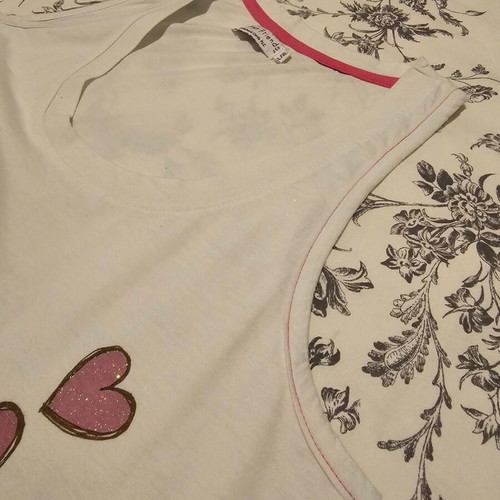Forever Friends nightdress L/XL like new, white with pink hearts