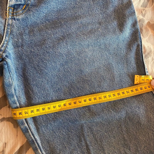 Women's high-waisted vintage jeans used, blue, size L