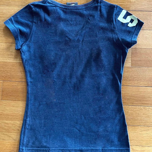 Superdry T-shirt like new, blue-pink, size S-M