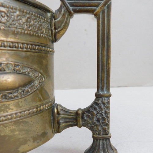 Bronze jardiniere with inner glass, French, about 130 years old