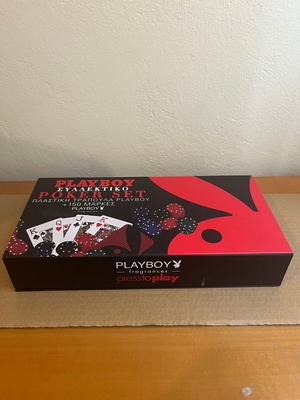 Playboy anniversary poker set like new with chips