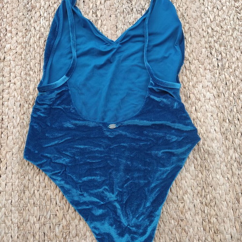 Pull & Bear velvet swimsuit blue size S used