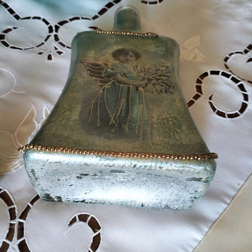 Vintage decorative liquid bottle used