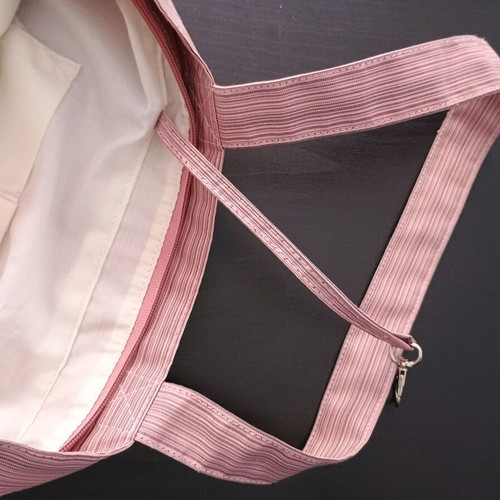 Fabric shoulder bag used, sapio milo pink
