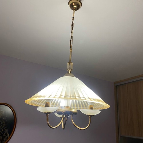 Glass ceiling lights used, pack of 3 for living room and bedroom