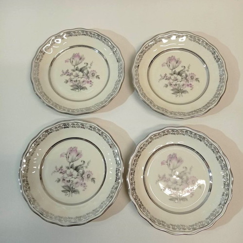 Furstenberg Germany porcelain cake plates used, set of 4