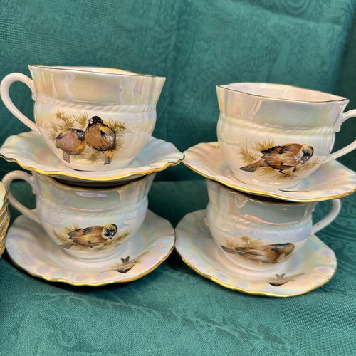 Soviet Birds Korosten Porcelain Set like new for 5 persons