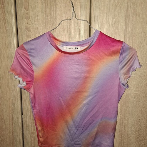Terranova crop top XS, colorful tie-dye pattern