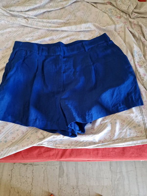 Linen shorts H&M new, blue, size XXL