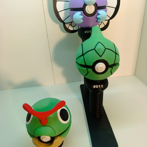 Pokémon Evolution Line Pokéball Clicker Set Caterpie Metapod Butterfree new
