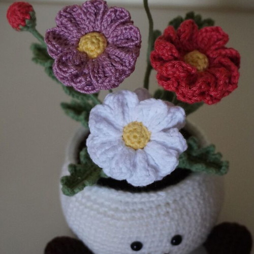 Knitted flower pot made to order
