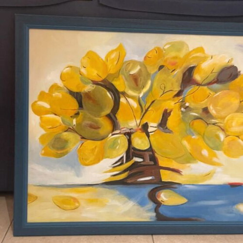 Handmade large painting like new, 87x67 cm
