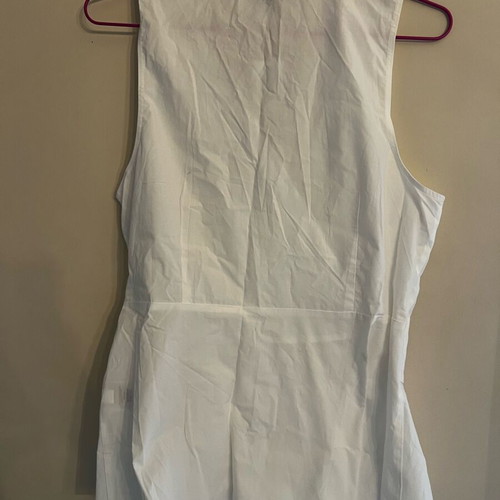 Poplin sleeveless top white, size L, new