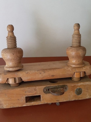 Wooden plow plane 19th century with adjustable screws