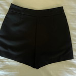 Zara skort, black, high waist with front details
