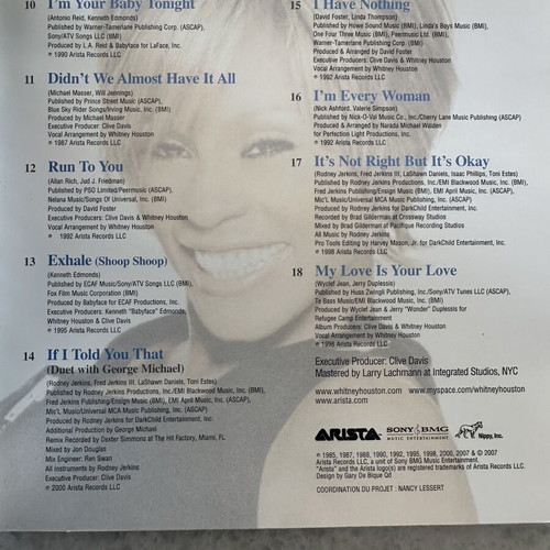 Whitney Houston The Ultimate Collection CD and DVD like new