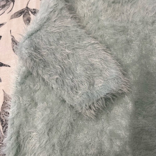 Fluffy top Small like new, sage color, 3/4 sleeve