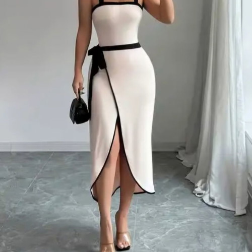 Set of 2 pieces bodysuit and wrap skirt black and white new