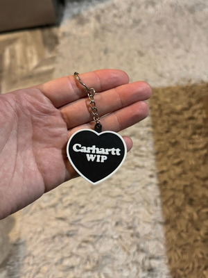 Carhartt keychain charm new, black and white 3D printed
