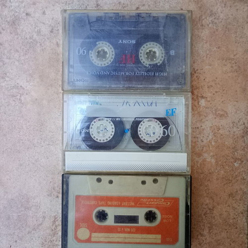 Cassette tapes used, pack of 3 with cases