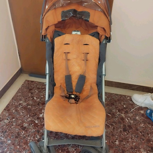 Maclaren Baby Stroller used with footmuff and rain cover