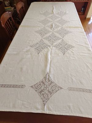 Linen tablecloth like new 165x240