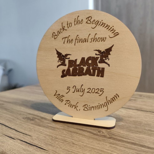 Black Sabbath wooden decorative collectible new