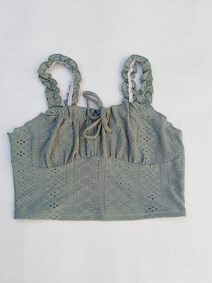 Crop top Shein green khaki new, size M