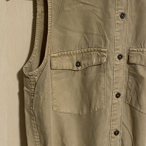 Dress safari style soft thin denim beige H&M like new