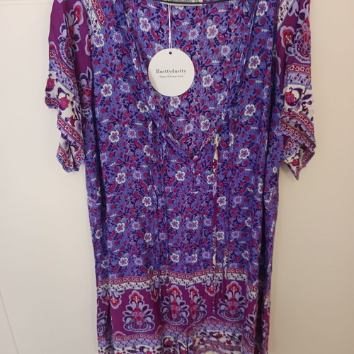 One-piece shorts purple with prints size XXL new