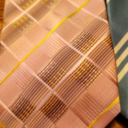 Dei Condotti ties used, set of 2, silk and microfibre