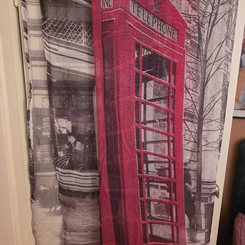 Bedroom curtains set of 2 pieces fuchsia, like new