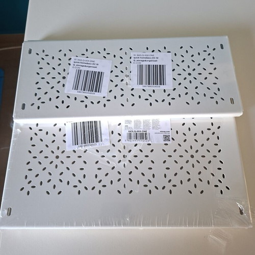 Metal insert shelves, set of 2