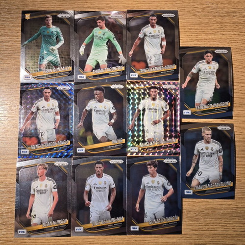 Real Madrid Panini Prizm FIFA Soccer Cards 2025-2026, set of 11