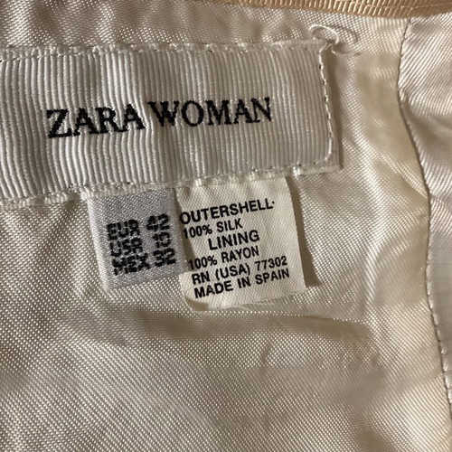 Silk Midi Skirt Zara like new, beige and gray, size L