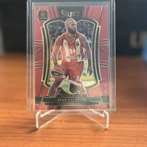 25-26 Panini EuroLeague Select Evan Fournier/199 Olympiacos card