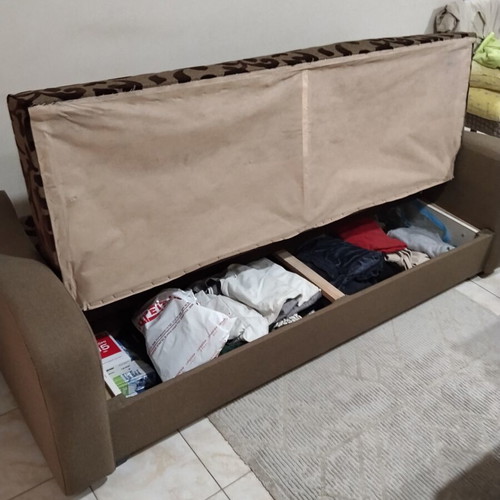 Two sofas with storage space like new