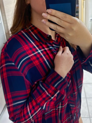Bershka tartan checked shirt new, size M