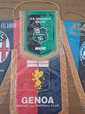 Αυθεντικά λάβαρα ομάδων Serie A σαν καινούργια, σετ 4