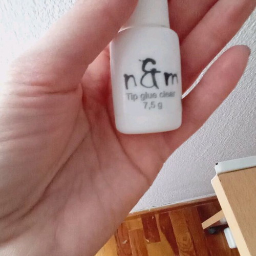 Nail art items used, decoration set with tips and glue