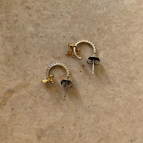 Spirito Rosa small hoop earrings new, silver 925