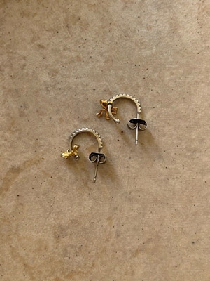 Spirito Rosa small hoop earrings new, silver 925