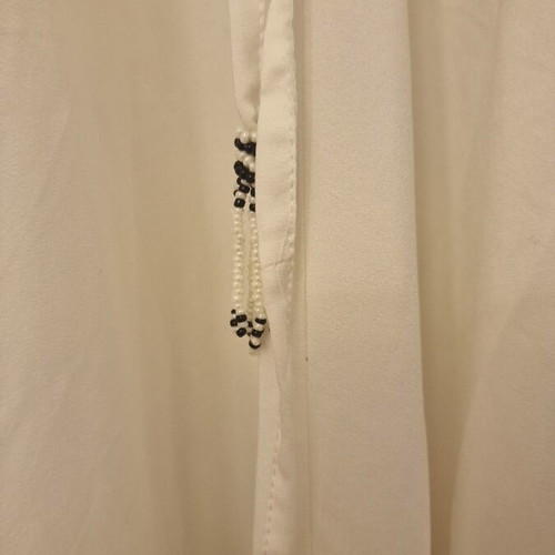 Backless dress with floral pattern like new, black and white, size S