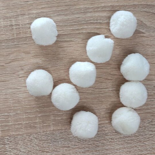 Pom Pom 20mm new, pack of 10 solid colors