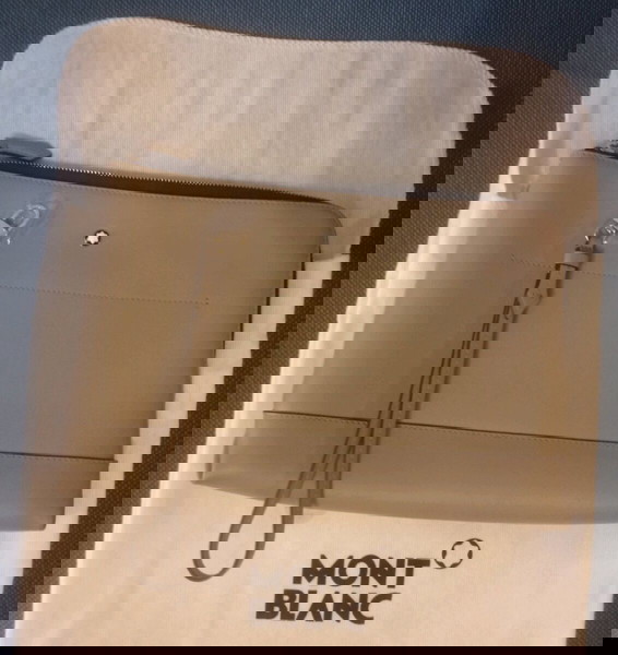 Montblanc γυναικείο τσαντάκι  Μπεζ δερμάτινο