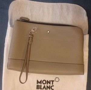 Montblanc γυναικείο τσαντάκι  Μπεζ δερμάτινο